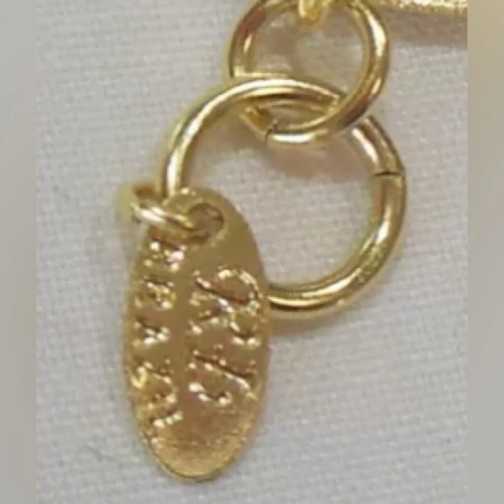RIVKA FRIEDMAN - EUC - Oval Rolo Disc 18K Yellow Gold Plated Charm Bracelet.